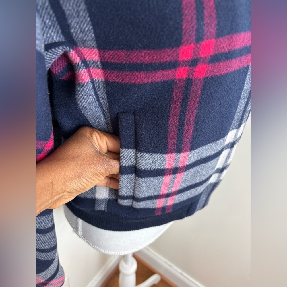 J. Crew Wool Plaid Bomber Jacket Size Small - Picture 6 of 9